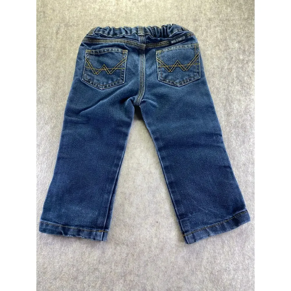 Wrangler Blue Denim Adjustable Waist Jeans Size 12 months